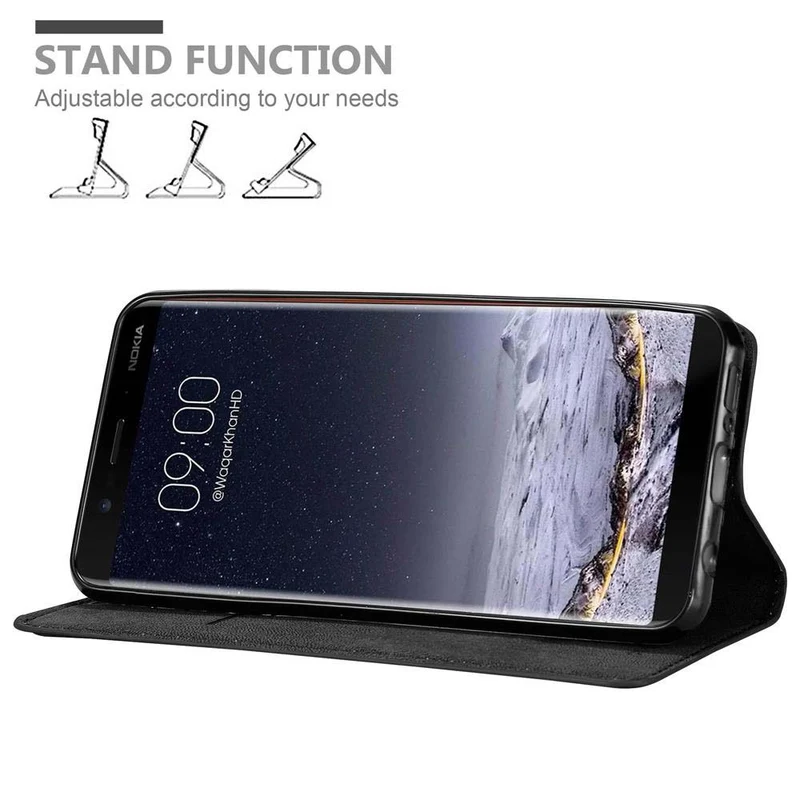 Cadorabo Hülle kompatibel mit Nokia 8 Sirocco Schutzhülle mit Magnetverschluss, Standfunktion und Kartenfach