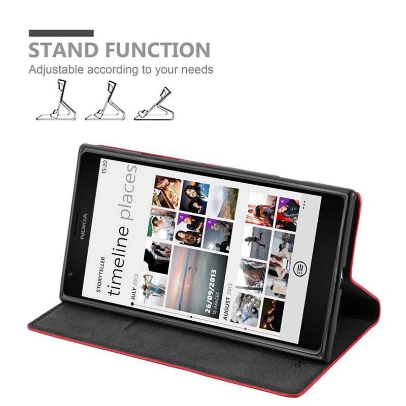 Cadorabo Hülle kompatibel mit Nokia Lumia 1520 Schutzhülle mit Magnetverschluss, Standfunktion und Kartenfach
