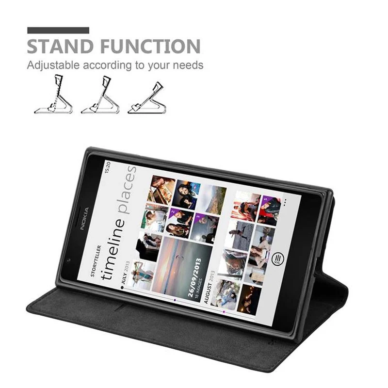 Cadorabo Hülle kompatibel mit Nokia Lumia 1520 Schutzhülle mit Magnetverschluss, Standfunktion und Kartenfach