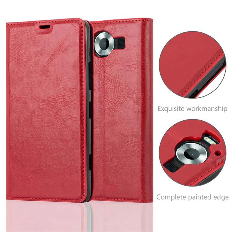 Cadorabo Hülle kompatibel mit Nokia Lumia 950 Schutzhülle mit Magnetverschluss, Standfunktion und Kartenfach