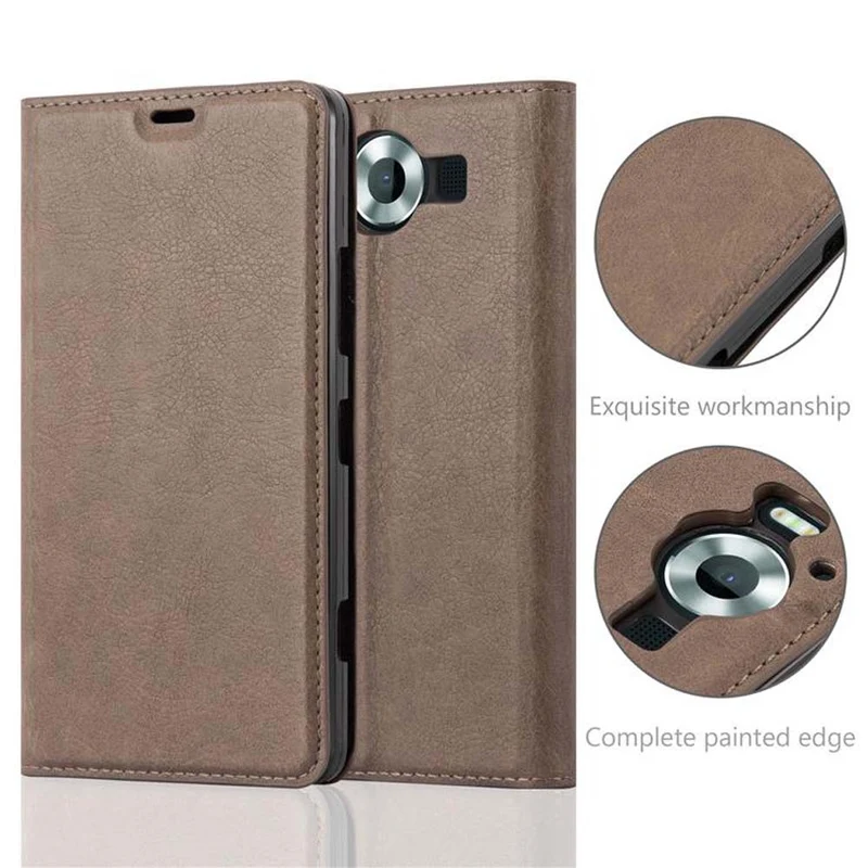 Cadorabo Hülle kompatibel mit Nokia Lumia 950 Schutzhülle mit Magnetverschluss, Standfunktion und Kartenfach