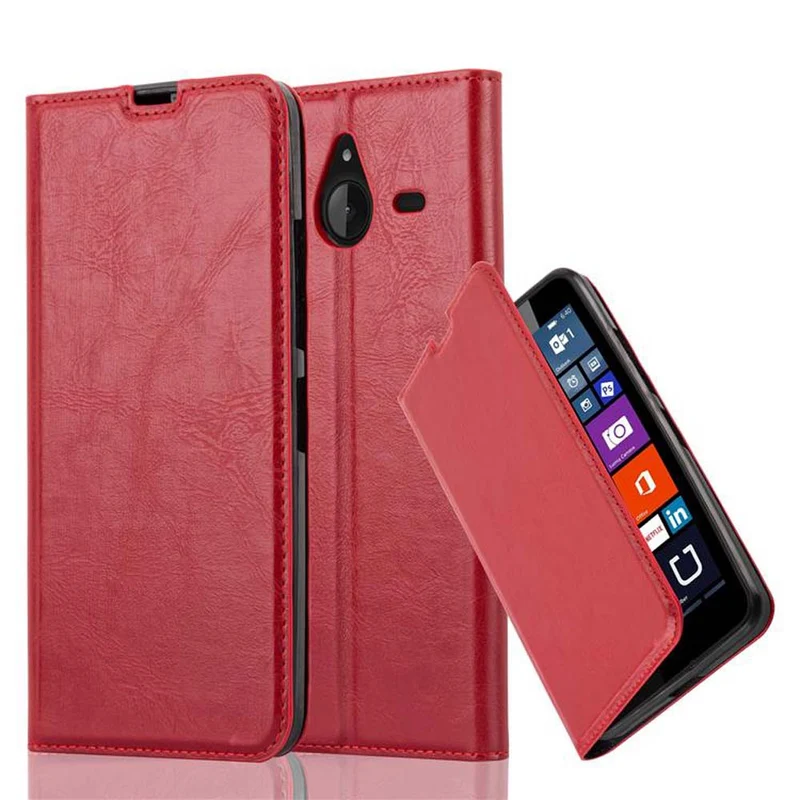 Cadorabo Hülle kompatibel mit Nokia Lumia 640 XL Schutzhülle mit Magnetverschluss, Standfunktion und Kartenfach