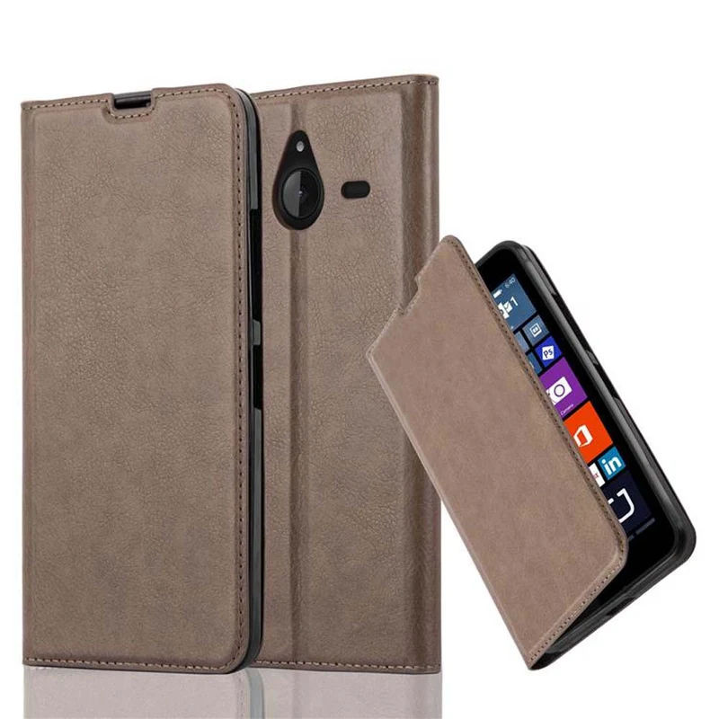 Cadorabo Hülle kompatibel mit Nokia Lumia 640 XL Schutzhülle mit Magnetverschluss, Standfunktion und Kartenfach