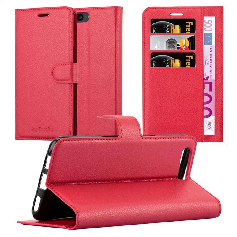 Cadorabo Hülle kompatibel mit OnePlus 5 Schutzhülle mit Magnetverschluss, Standfunktion und Kartenfach