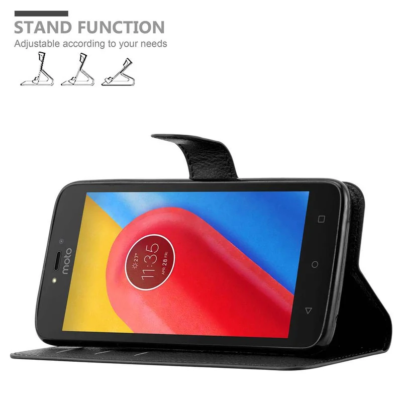 Cadorabo Hülle kompatibel mit Motorola MOTO C Schutzhülle mit Magnetverschluss, Standfunktion und Kartenfach