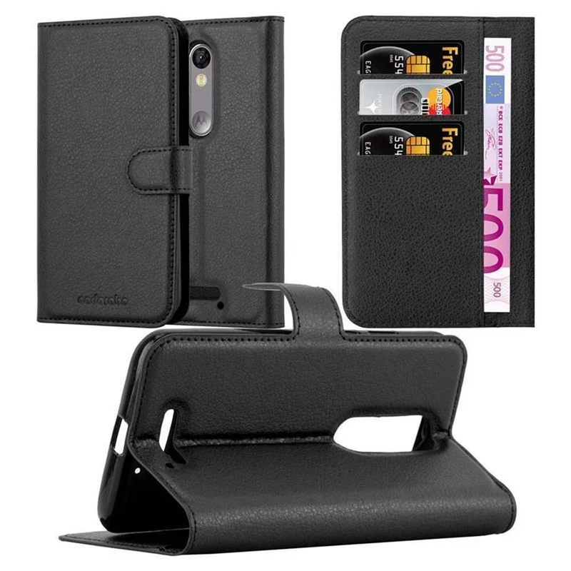 Cadorabo Hülle kompatibel mit Motorola MOTO X FORCE Schutzhülle mit Magnetverschluss, Standfunktion und Kartenfach
