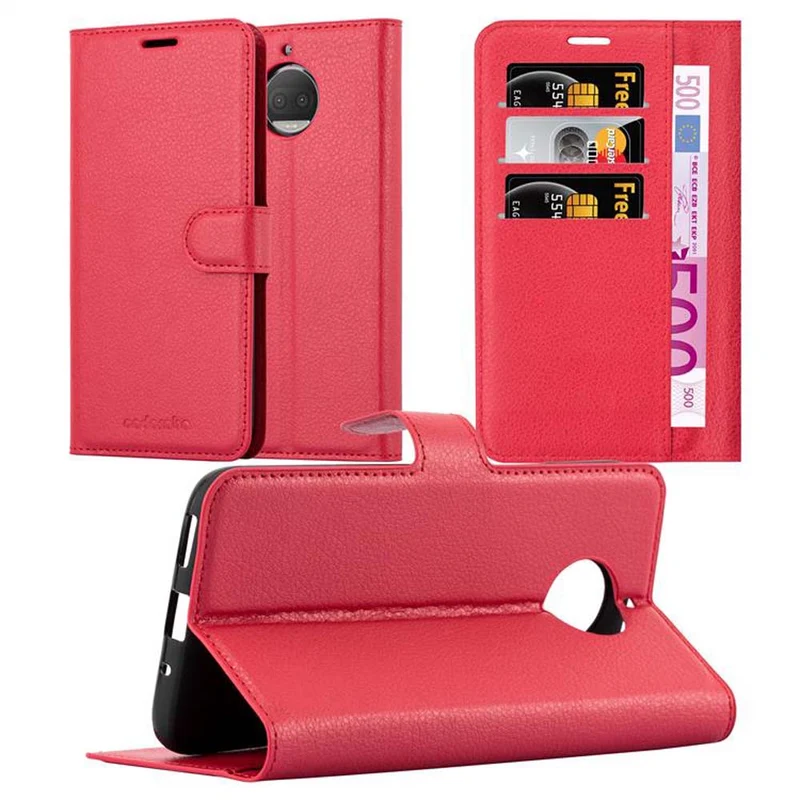 Cadorabo Hülle kompatibel mit Motorola MOTO G5S PLUS Schutzhülle mit Magnetverschluss, Standfunktion und Kartenfach
