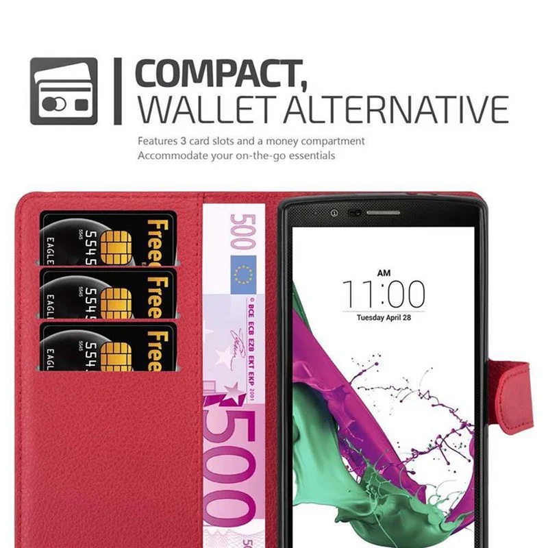 Cadorabo Hülle kompatibel mit Motorola MOTO G4 / G4 PLUS Schutzhülle mit Magnetverschluss, Standfunktion und Kartenfach