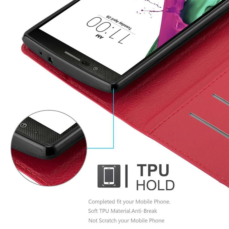 Cadorabo Hülle kompatibel mit Motorola MOTO G4 / G4 PLUS Schutzhülle mit Magnetverschluss, Standfunktion und Kartenfach
