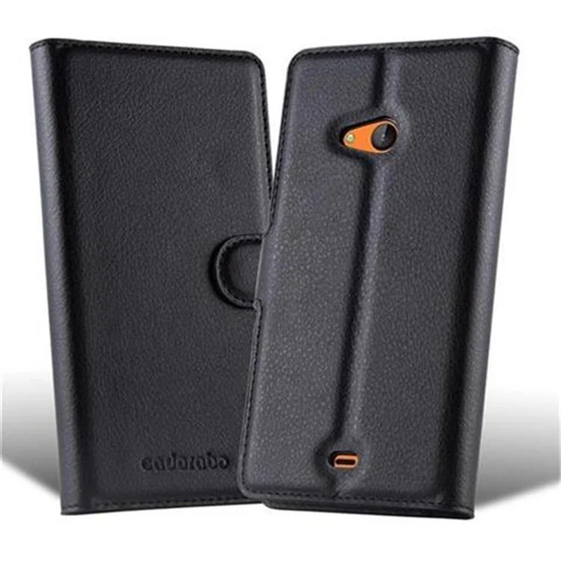 Cadorabo Hülle kompatibel mit Nokia Lumia 540 Schutzhülle mit Magnetverschluss, Standfunktion und Kartenfach