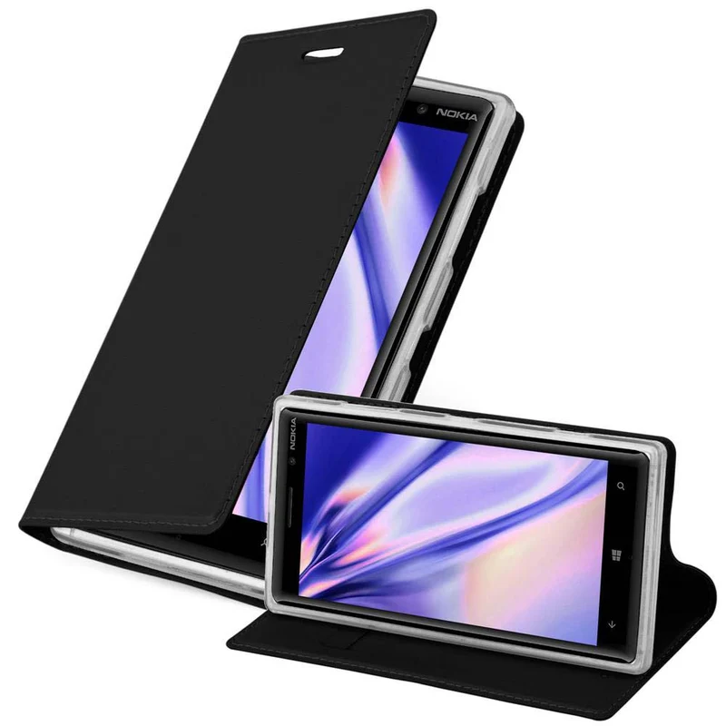 Cadorabo Hülle kompatibel mit Nokia Lumia 830 Schutzhülle mit Magnetverschluss, Standfunktion und Kartenfach
