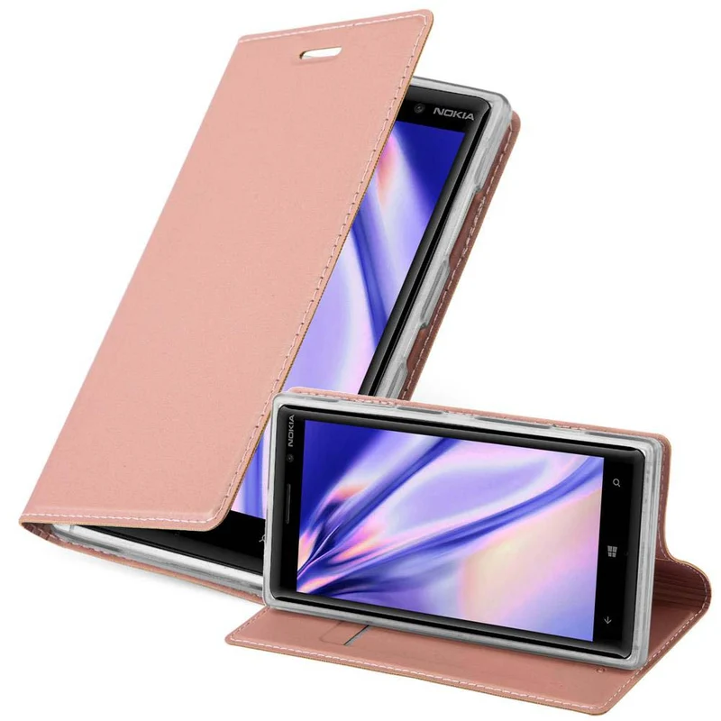 Cadorabo Hülle kompatibel mit Nokia Lumia 830 Schutzhülle mit Magnetverschluss, Standfunktion und Kartenfach