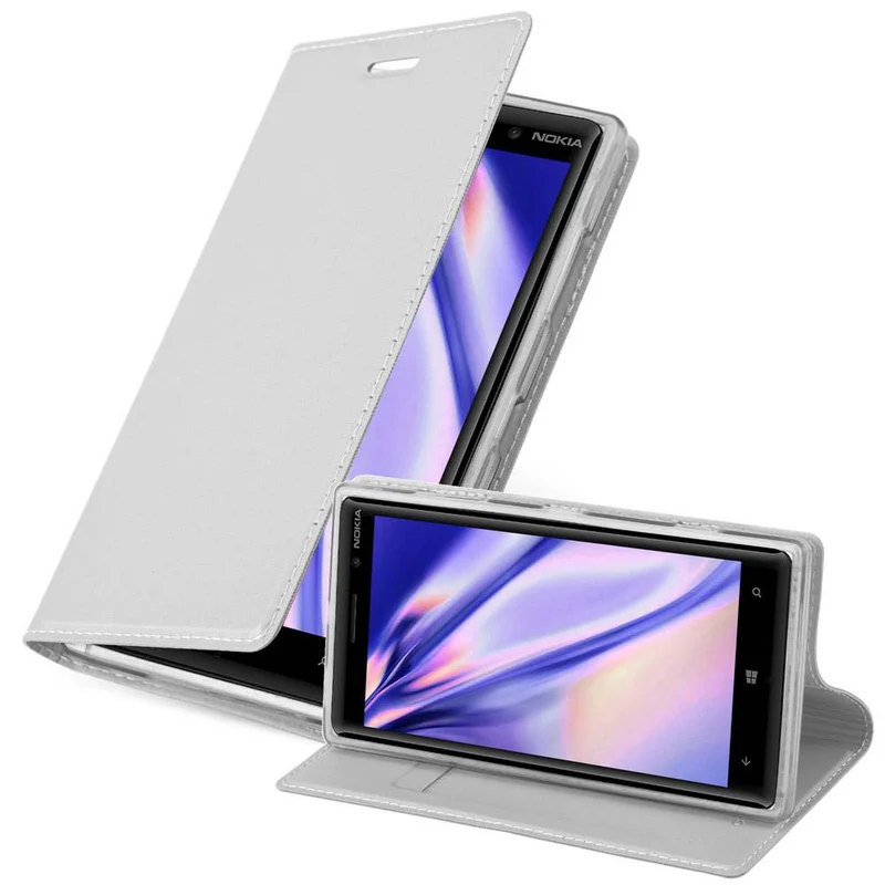 Cadorabo Hülle kompatibel mit Nokia Lumia 830 Schutzhülle mit Magnetverschluss, Standfunktion und Kartenfach