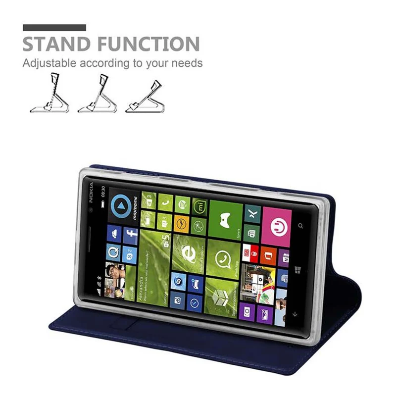 Cadorabo Hülle kompatibel mit Nokia Lumia 830 Schutzhülle mit Magnetverschluss, Standfunktion und Kartenfach