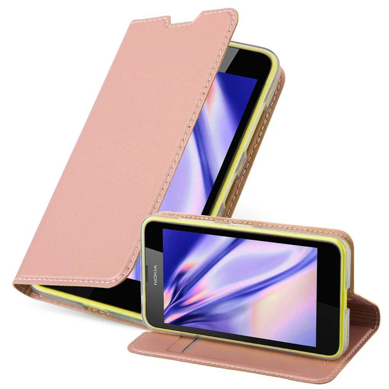 Cadorabo Hülle kompatibel mit Nokia Lumia 630 / 635 Schutzhülle mit Magnetverschluss, Standfunktion und Kartenfach