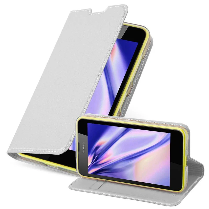 Cadorabo Hülle kompatibel mit Nokia Lumia 630 / 635 Schutzhülle mit Magnetverschluss, Standfunktion und Kartenfach