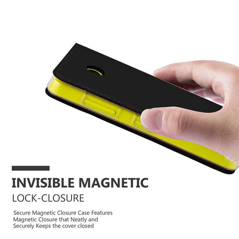 Cadorabo Hülle kompatibel mit Nokia Lumia 630 / 635 Schutzhülle mit Magnetverschluss, Standfunktion und Kartenfach