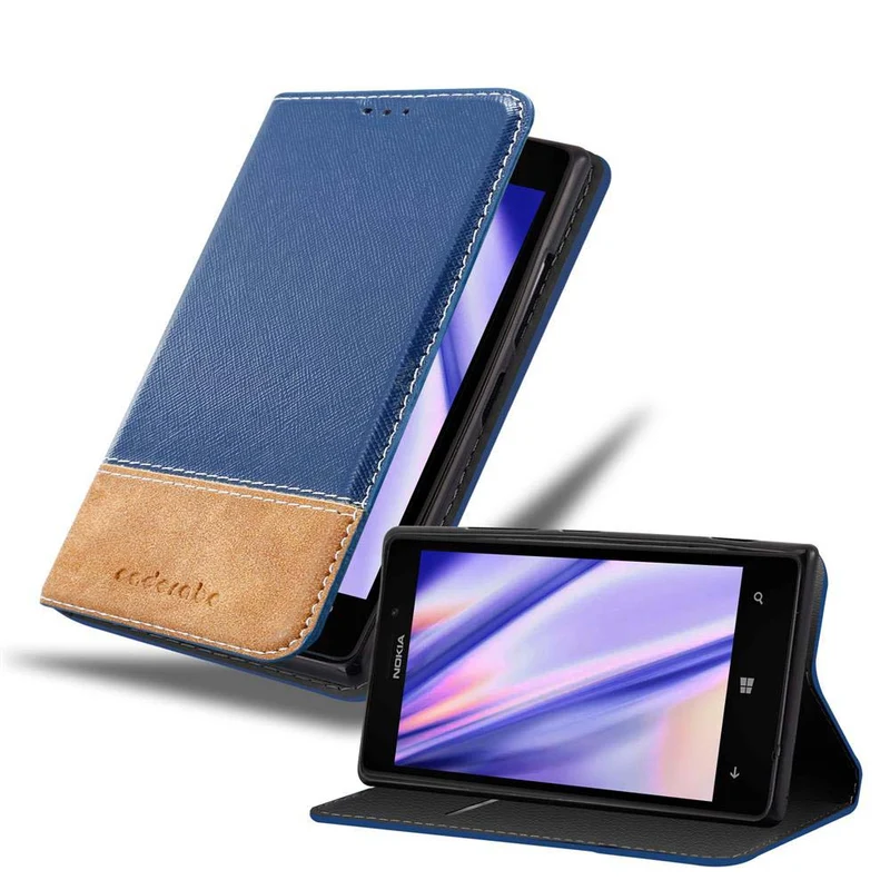 Cadorabo Hülle kompatibel mit Nokia Lumia 925 Schutzhülle mit Magnetverschluss, Standfunktion und Kartenfach
