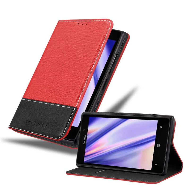 Cadorabo Hülle kompatibel mit Nokia Lumia 925 Schutzhülle mit Magnetverschluss, Standfunktion und Kartenfach