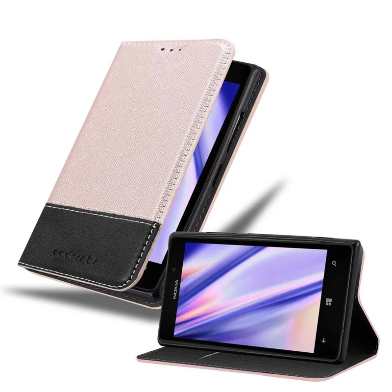 Cadorabo Hülle kompatibel mit Nokia Lumia 925 Schutzhülle mit Magnetverschluss, Standfunktion und Kartenfach
