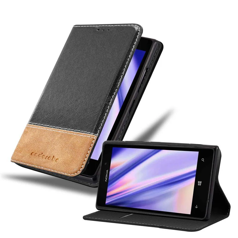 Cadorabo Hülle kompatibel mit Nokia Lumia 925 Schutzhülle mit Magnetverschluss, Standfunktion und Kartenfach