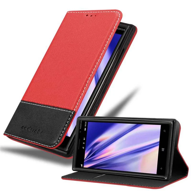 Cadorabo Hülle kompatibel mit Nokia Lumia 830 Schutzhülle mit Magnetverschluss, Standfunktion und Kartenfach