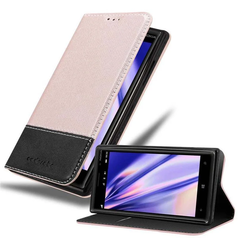 Cadorabo Hülle kompatibel mit Nokia Lumia 830 Schutzhülle mit Magnetverschluss, Standfunktion und Kartenfach