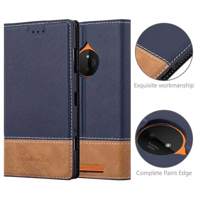 Cadorabo Hülle kompatibel mit Nokia Lumia 830 Schutzhülle mit Magnetverschluss, Standfunktion und Kartenfach