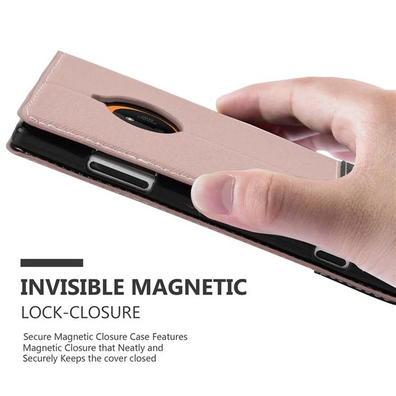 Cadorabo Hülle kompatibel mit Nokia Lumia 830 Schutzhülle mit Magnetverschluss, Standfunktion und Kartenfach