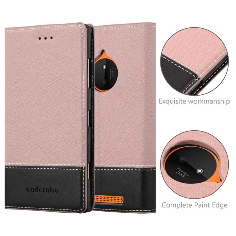 Cadorabo Hülle kompatibel mit Nokia Lumia 830 Schutzhülle mit Magnetverschluss, Standfunktion und Kartenfach