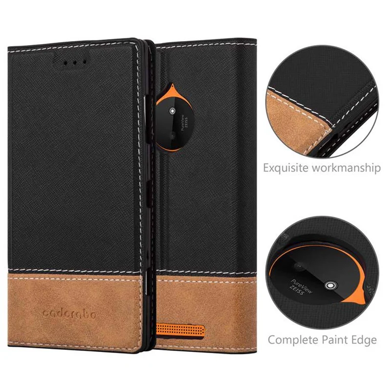 Cadorabo Hülle kompatibel mit Nokia Lumia 830 Schutzhülle mit Magnetverschluss, Standfunktion und Kartenfach