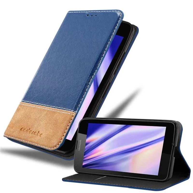 Cadorabo Hülle kompatibel mit Nokia Lumia 640 Schutzhülle mit Magnetverschluss, Standfunktion und Kartenfach