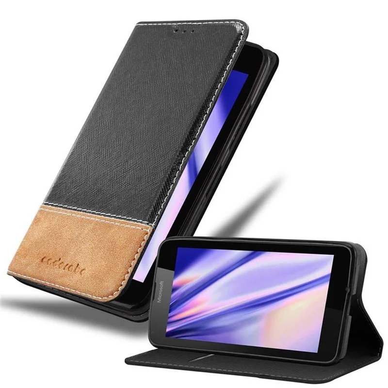 Cadorabo Hülle kompatibel mit Nokia Lumia 640 Schutzhülle mit Magnetverschluss, Standfunktion und Kartenfach