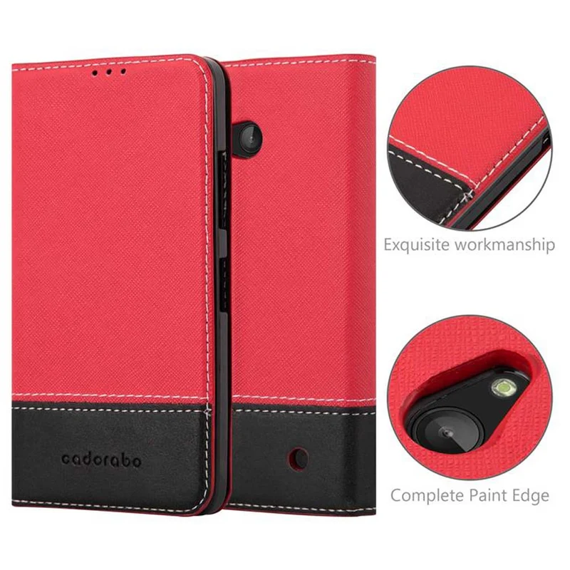 Cadorabo Hülle kompatibel mit Nokia Lumia 640 Schutzhülle mit Magnetverschluss, Standfunktion und Kartenfach