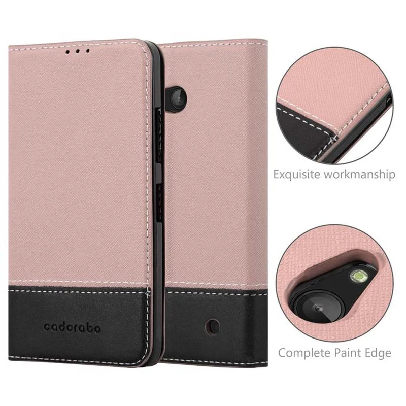 Cadorabo Hülle kompatibel mit Nokia Lumia 640 Schutzhülle mit Magnetverschluss, Standfunktion und Kartenfach