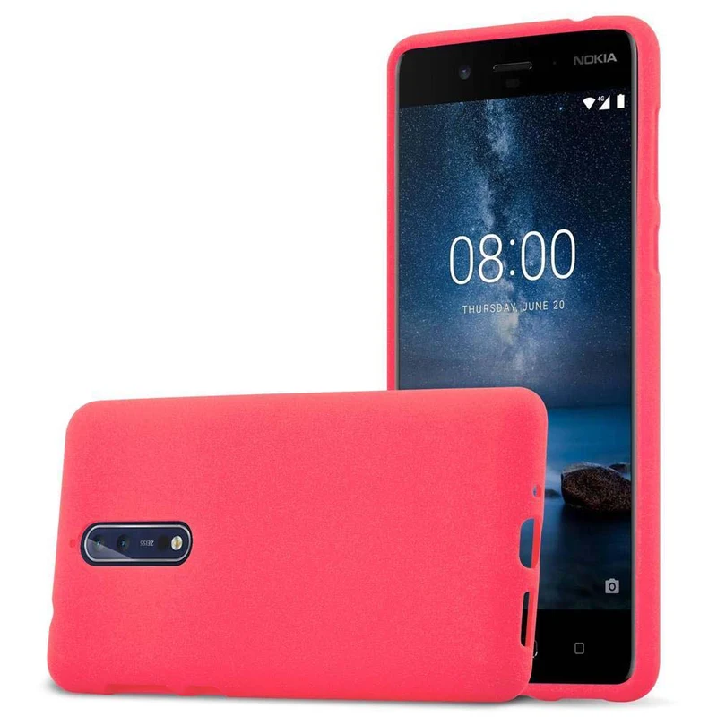 Cadorabo Hülle kompatibel mit Nokia 8 2017 Schutzhülle aus flexiblem TPU Silikon