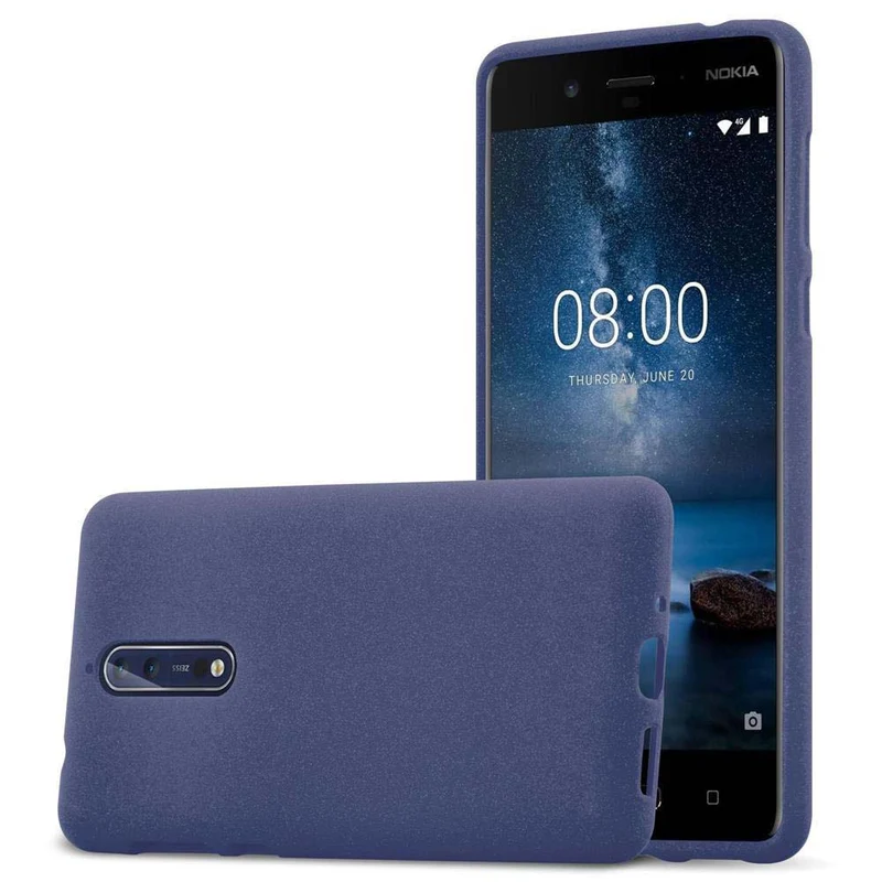 Cadorabo Hülle kompatibel mit Nokia 8 2017 Schutzhülle aus flexiblem TPU Silikon