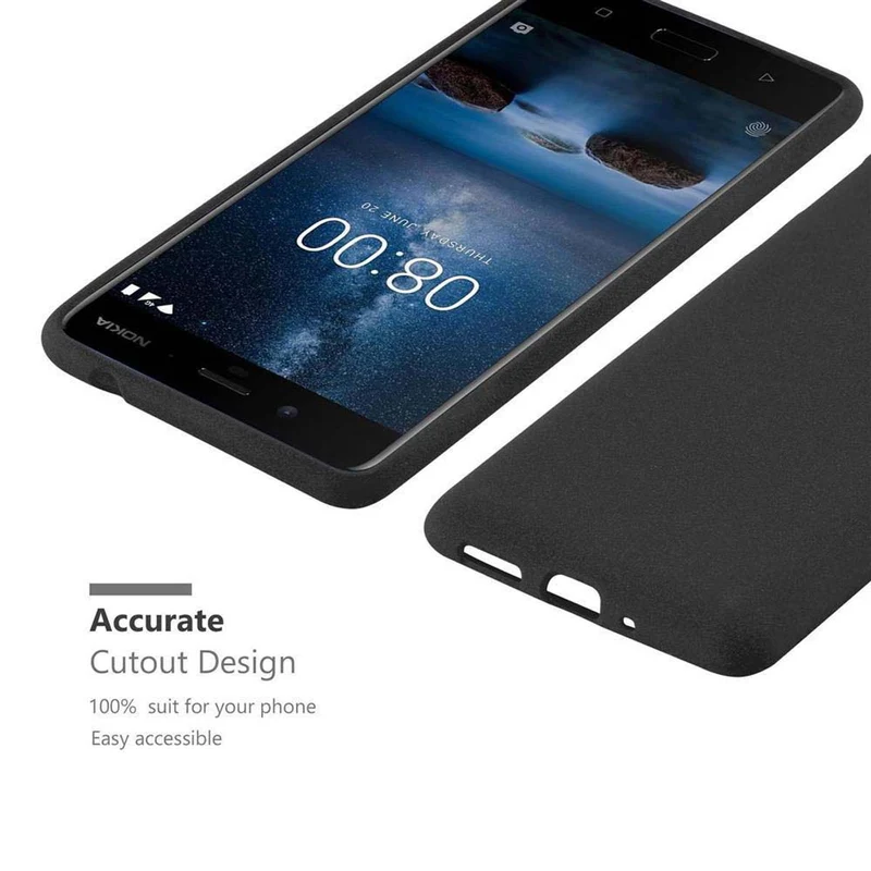 Cadorabo Hülle kompatibel mit Nokia 8 2017 Schutzhülle aus flexiblem TPU Silikon