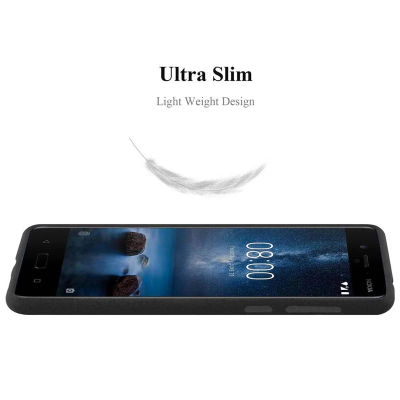 Cadorabo Hülle kompatibel mit Nokia 8 2017 Schutzhülle aus flexiblem TPU Silikon