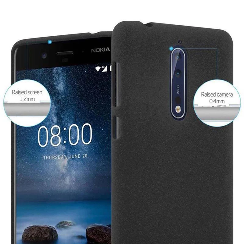 Cadorabo Hülle kompatibel mit Nokia 8 2017 Schutzhülle aus flexiblem TPU Silikon