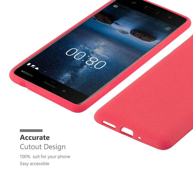 Cadorabo Hülle kompatibel mit Nokia 8 2017 Schutzhülle aus flexiblem TPU Silikon