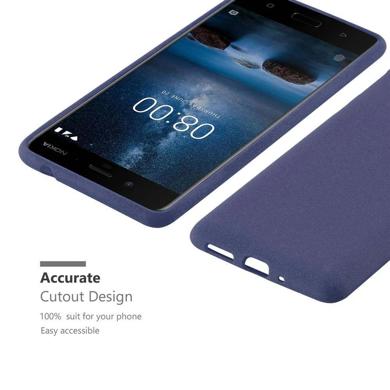Cadorabo Hülle kompatibel mit Nokia 8 2017 Schutzhülle aus flexiblem TPU Silikon