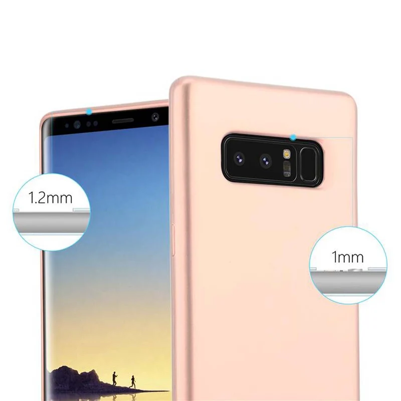 Cadorabo Hülle kompatibel mit Samsung Galaxy NOTE 8 Schutzhülle aus flexiblem TPU Silikon