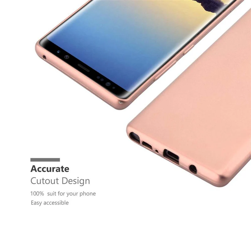 Cadorabo Hülle kompatibel mit Samsung Galaxy NOTE 8 Schutzhülle aus flexiblem TPU Silikon