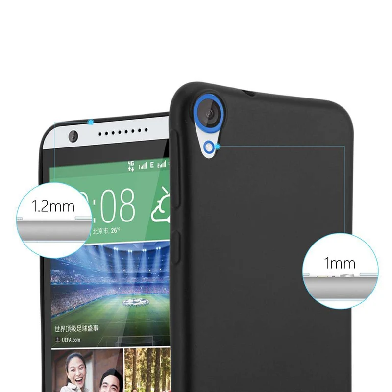 Cadorabo Hülle kompatibel mit HTC Desire 820 Schutzhülle aus flexiblem TPU Silikon