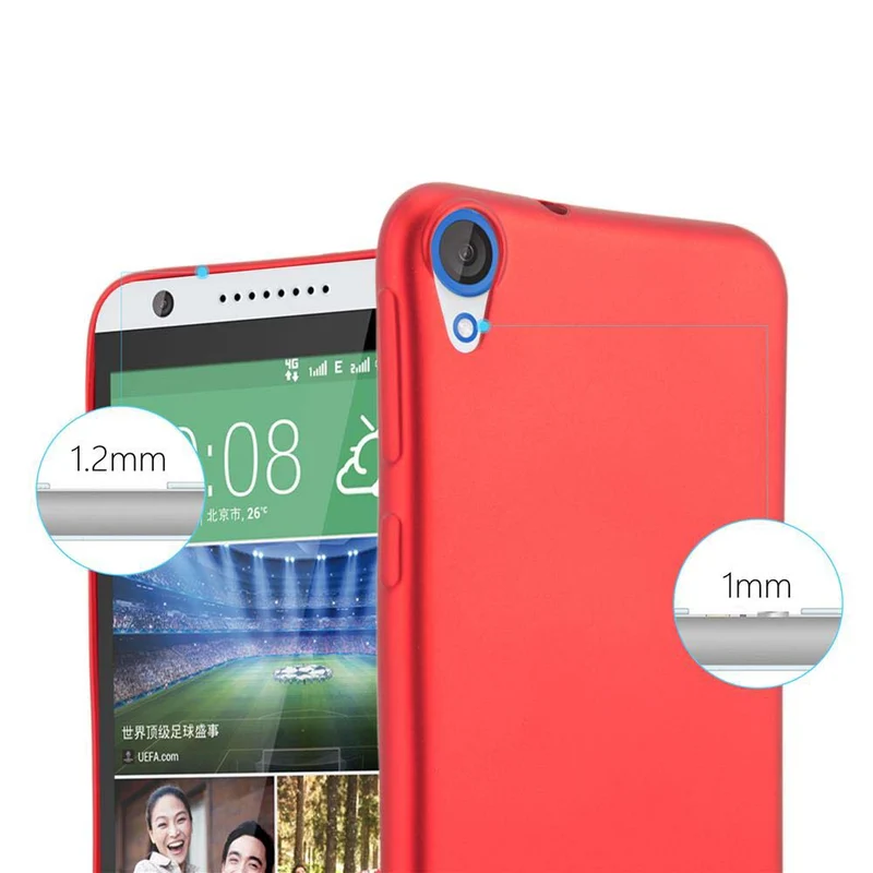 Cadorabo Hülle kompatibel mit HTC Desire 820 Schutzhülle aus flexiblem TPU Silikon