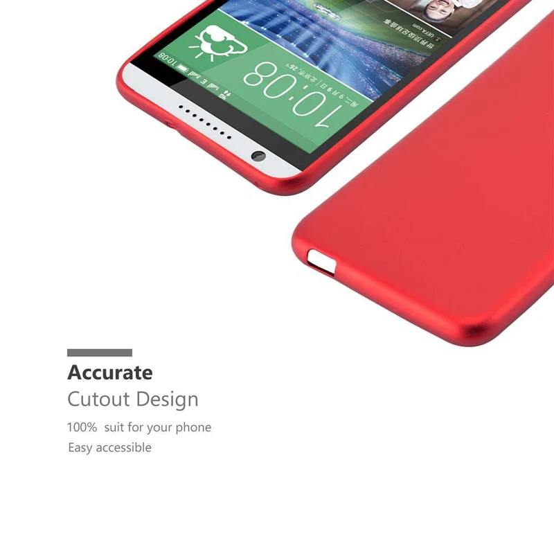 Cadorabo Hülle kompatibel mit HTC Desire 820 Schutzhülle aus flexiblem TPU Silikon