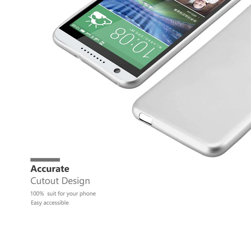 Cadorabo Hülle kompatibel mit HTC Desire 820 Schutzhülle aus flexiblem TPU Silikon