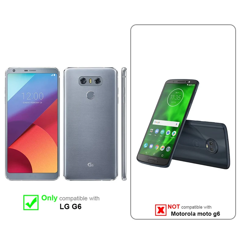 Cadorabo Hülle kompatibel mit LG G6 Schutzhülle aus flexiblem TPU Silikon