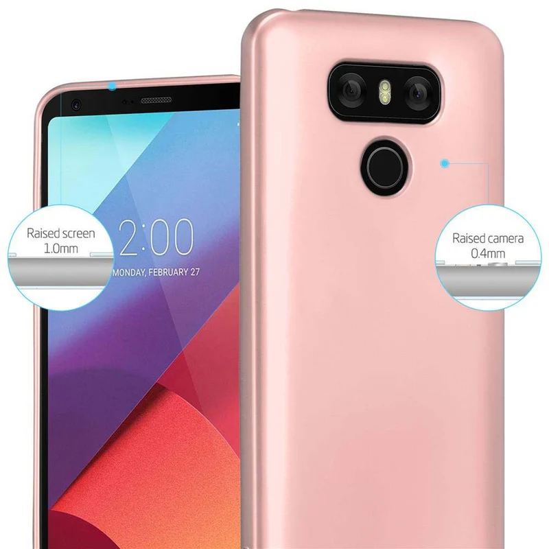 Cadorabo Hülle kompatibel mit LG G6 Schutzhülle aus flexiblem TPU Silikon